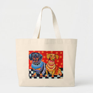 Bolsa Tote Grande Dachshunds pela urze Galler