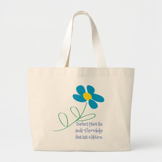 Bolsa Tote Grande Daisy Tote Bag, professora (Frente)