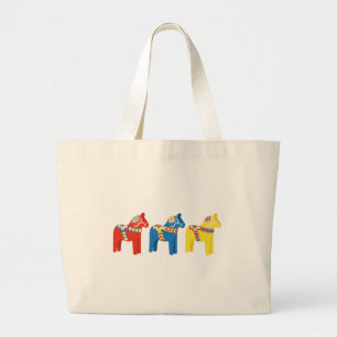 Bolsa Tote Grande Dala Horses