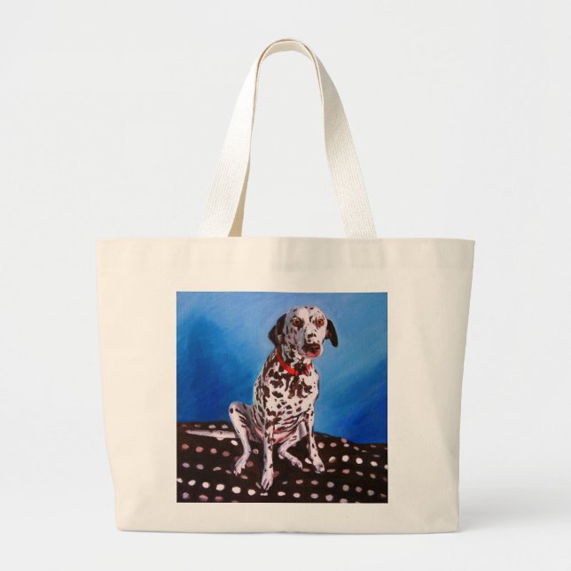 Bolsa Tote Grande Dalmatian no coxim manchado 2011 (Frente)