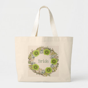 Bolsa Tote Grande Dama de Honra Noiva Mãe Noivo Menina das Flores