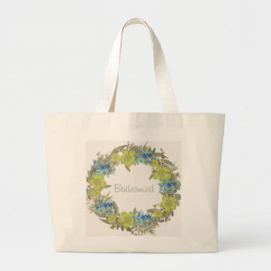 Bolsa Tote Grande Dama de honra Noiva Mãe Noivo Menina das flores