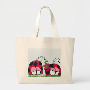 Bolsa Tote Grande Damybug Adorável Apertando Seu Novo Cartoon De Amo