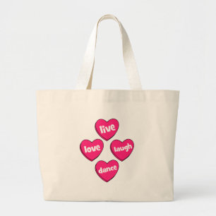 Bolsa Tote Grande dança viva do riso do amor