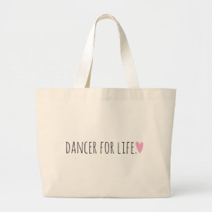 Bolsa Tote Grande Dançarino para a vida com coração