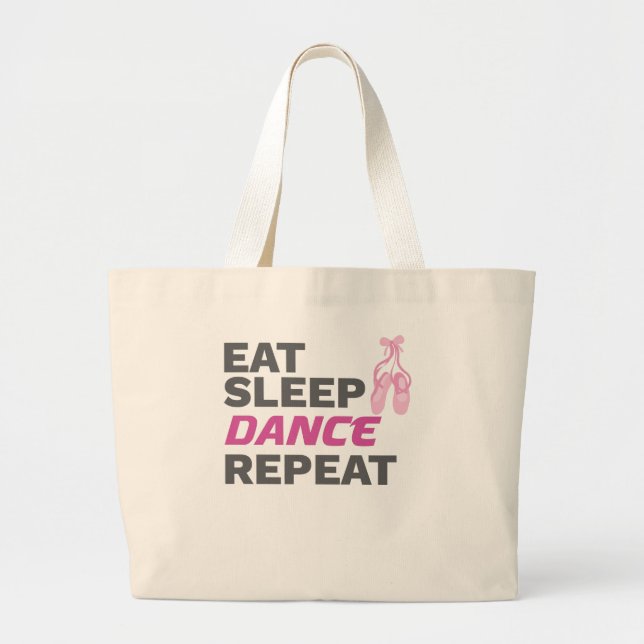 Bolsa Tote Grande Dançarino para Professora Dançando Comer Dança de  (Frente)