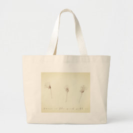 Bolsa Tote Grande Dandelions secos desenhando toalha