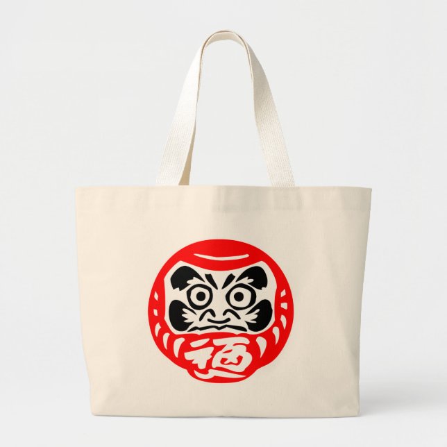 Bolsa Tote Grande Daruma Doll (Frente)