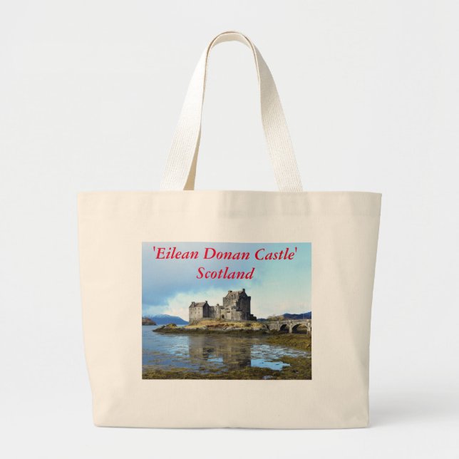 Bolsa Tote Grande De "castelo" - Scotland Eilean Donan (Frente)