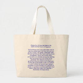 Bolsa Tote Grande ! Declaração de Independência do Crio U