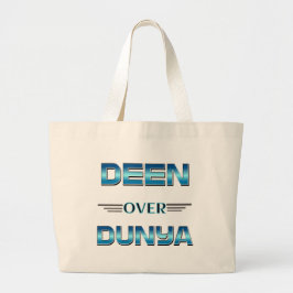 Bolsa Tote Grande Deen Sobre A Camisa Dunya.