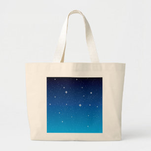 Bolsa Tote Grande Deep Blue Starry Night Sky