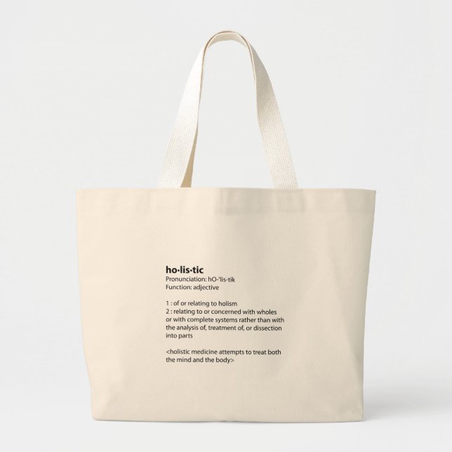 Bolsa Tote Grande Definição holística (Frente)