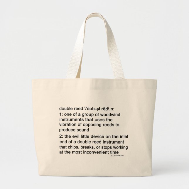 Bolsa Tote Grande Definição Reed Duplo (Frente)