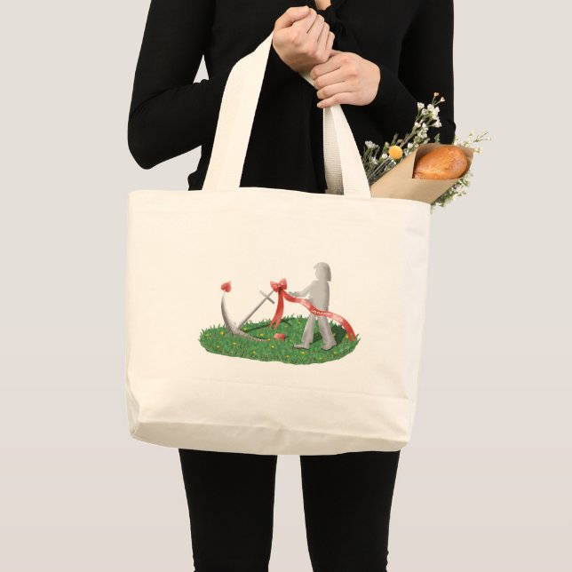 Bolsa Tote Grande Dein innerer Halt Stoffbeutel  (Frente (produto))