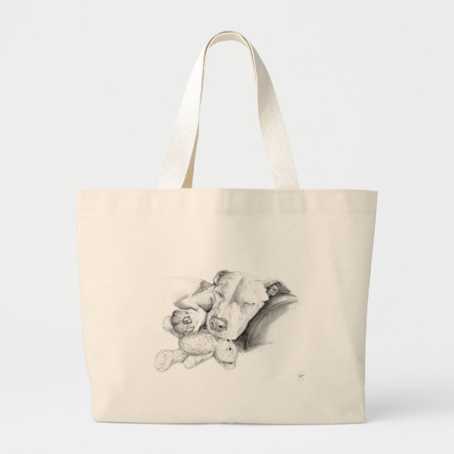 Bolsa Tote Grande Deixar Cães Dormindo (Frente)