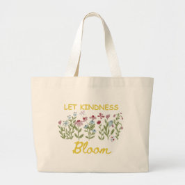 Bolsa Tote Grande Deixe a gentileza Bloom Floral