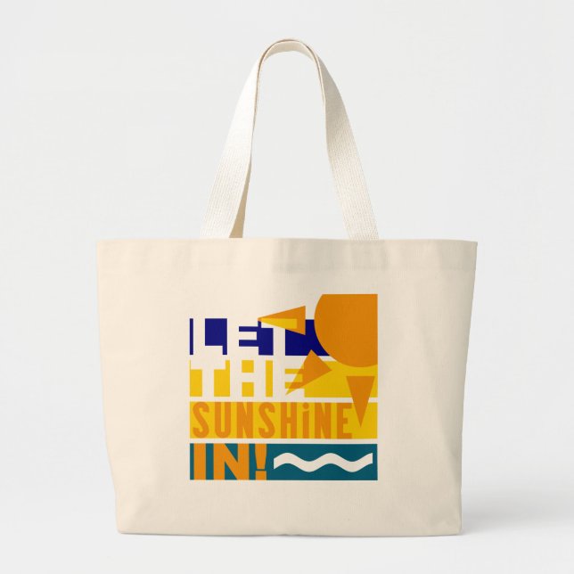Bolsa Tote Grande Deixe a luz do sol no saco (Frente)