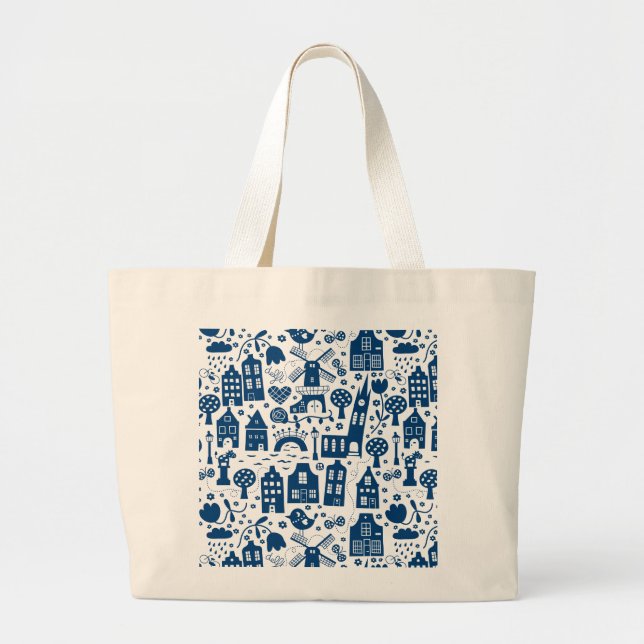 Bolsa Tote Grande Delf Blue (Frente)