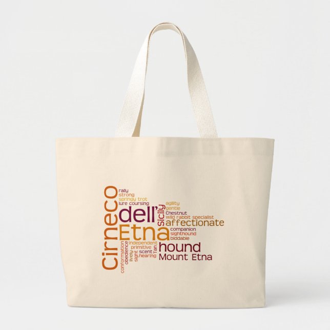 Bolsa Tote Grande Dell Etna de Cirneco (Frente)