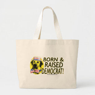 Bolsa Tote Grande Democrata nascida e aumentada - saco do cão