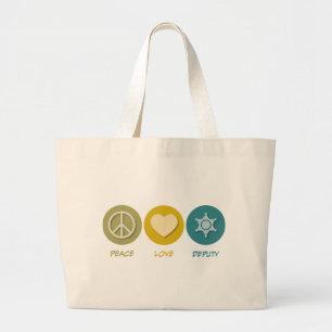 Bolsa Tote Grande Deputado do amor da paz