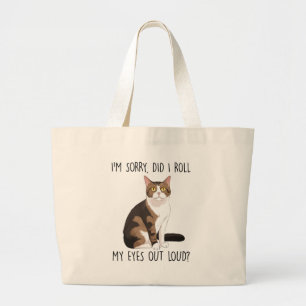 Bolsa Tote Grande Desculpe, eu coloquei meus olhos em voz alta?