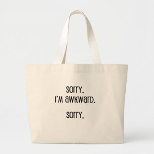Bolsa Tote Grande Desculpe, sou estranho