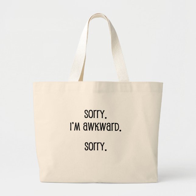 Bolsa Tote Grande Desculpe, sou estranho (Frente)