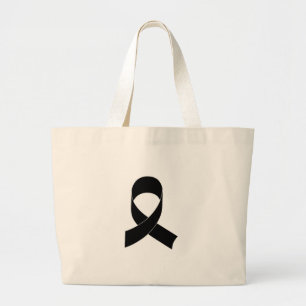 Bolsa Tote Grande Desenho de Fita Preta