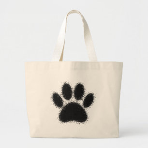 Bolsa Tote Grande Desenho de Pata Cão