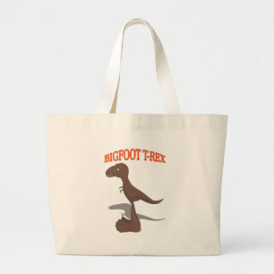 Bolsa Tote Grande Desenho T-Rex Bigfoot