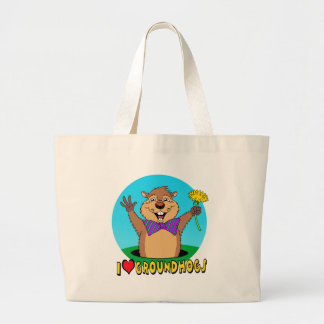 Bolsa Tote Grande Desenhos animados Groundhog