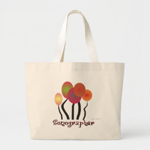 Bolsa Tote Grande Design artística das árvores da sacola de