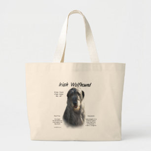 Bolsa Tote Grande Design (cinzento) da história do Wolfhound