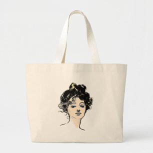 Bolsa Tote Grande Design da cabeça da menina de Gibson