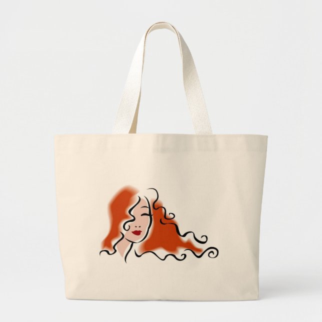 Bolsa Tote Grande Design da cara das mulheres (Frente)