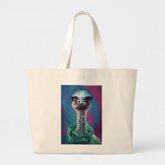 Bolsa Tote Grande Design de avestruz único
