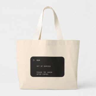 Bolsa Tote Grande Design de Café Fora de Serviço para Mãe Engraçada
