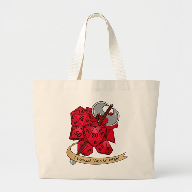 Bolsa Tote Grande Design de Dice Barbary (Frente)