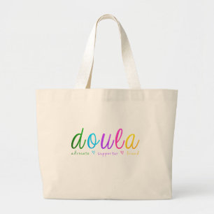 Bolsa Tote Grande Design de Doula do arco-íris