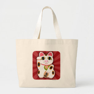 Bolsa Tote Grande Design de Personagem de desenho animado de Gato So