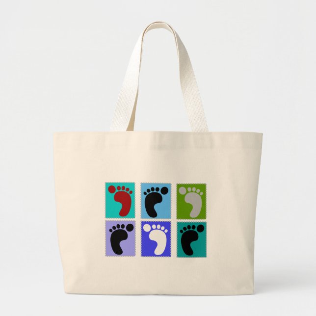Bolsa Tote Grande Design de Popart dos presentes do Podiatrist dos (Frente)
