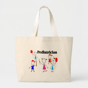 Bolsa Tote Grande Design de Stickpeople dos miúdos dos presentes do
