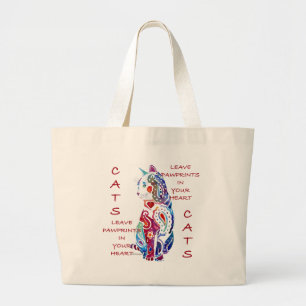 Bolsa Tote Grande Design do gato de Paisley