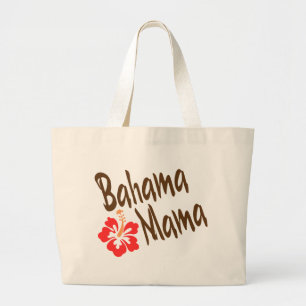 Bolsa Tote Grande Design do Mama de Bahama com flor de Hibisucus