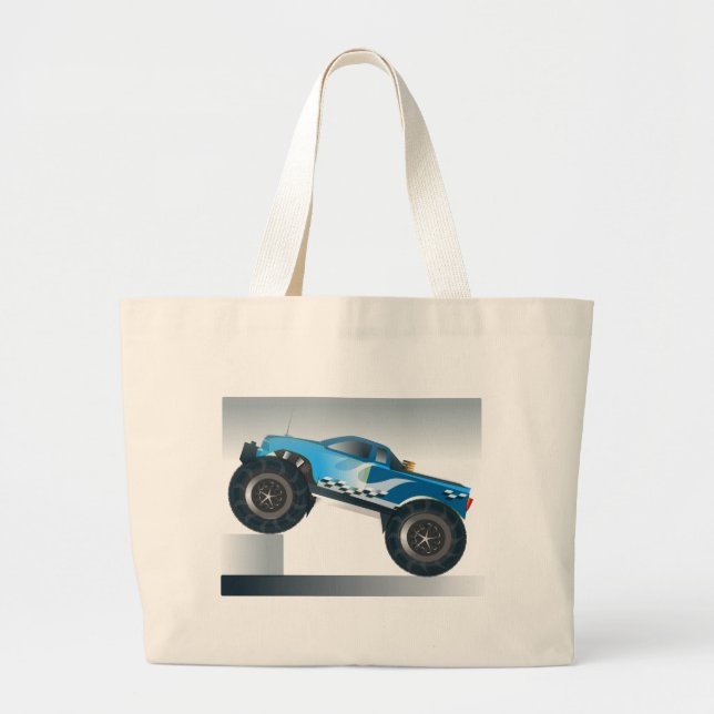Bolsa Tote Grande Design do Monster Truck Speedway-lover (Frente)