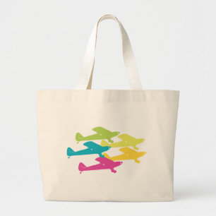 Bolsa Tote Grande Design do plano do suporte dos aviões do punk do