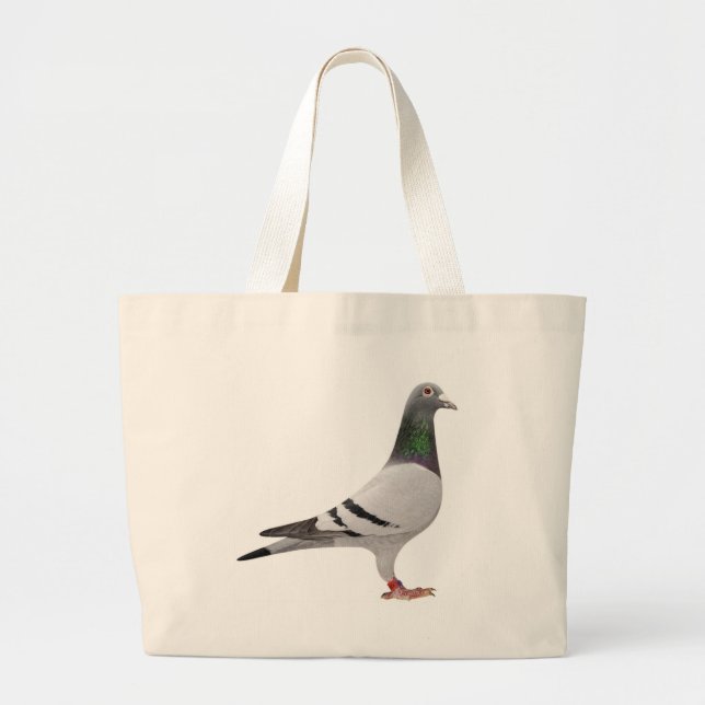 Bolsa Tote Grande design do pombo (Frente)