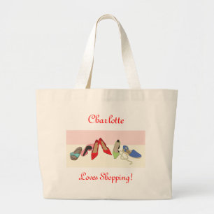 Bolsa Tote Grande Design dos calçados do partido - personalizado